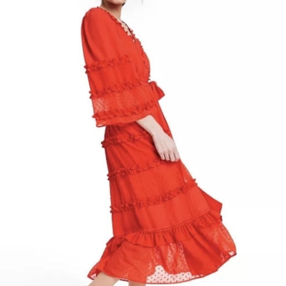 NWT! Alexis red orange dress - Picture 7 of 8